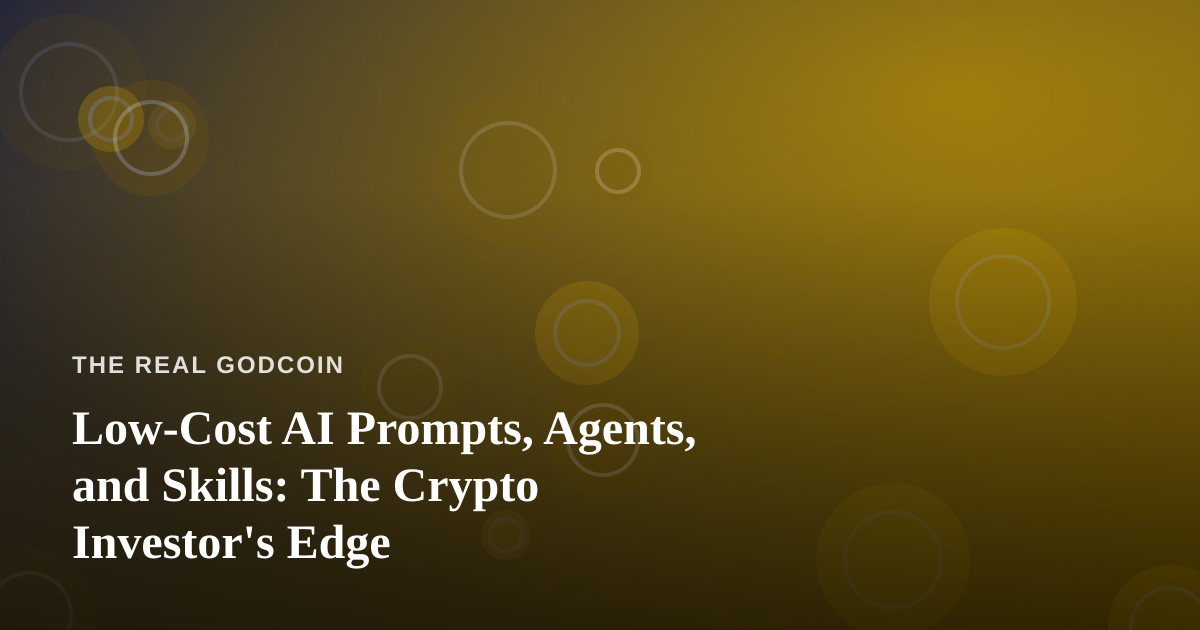 Low-Cost AI Prompts, Agents, and Skills: The Crypto Investor’s Edge