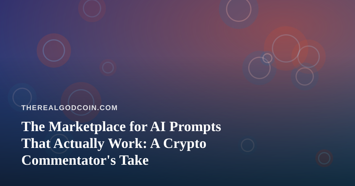 The Marketplace for AI Prompts That Actually Work: A Crypto Commentator’s Take